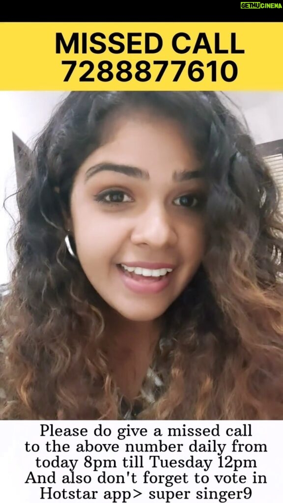 Priya Jerson Instagram - Hi friends this is my last chance to get into my dream stage Super singer 9 grand finale and please help me to become the 4th finalist by voting for me like u always did and I'm sure that i will be giving my best in grand finale too if u give me a chance♥️♥️ Missed call 7288877610 voting open from today ( Sunday 8pm to midnight 12am) (Monday full day 12am to 11.59pm) (Tuesday 12am to noon 12pm) Please don't forget to vote in Hotstar app also🙏😇 Your votes decides my further journey in this show so please do help me to achieve my dreams♥️ #supersinger9 #supersinger #vijaytelevision #vijaytv #priyajersonsupersinger9 #priyajerson #tamilmusic #chennai #chennaisuperkings #chennaimemes #tamil #tamilsongs #supersinger6 #supersinger7 #supersingers #supersingerjunior #supersinger8 #supersingerpriyajersion #supersingerpriyajerson Chennai, India