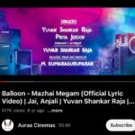 Priya Jerson Instagram - Happy birthday @itsyuvan sir❤️❤️ Mazhai megam is 6 years old and was released on this same day🧿😍🥹 Cherishing this moment till now and waiting for his next song😬🫣 #balloon #yuvan #priyajerson #supersinger #vijaytv #vijaytelevision #u1