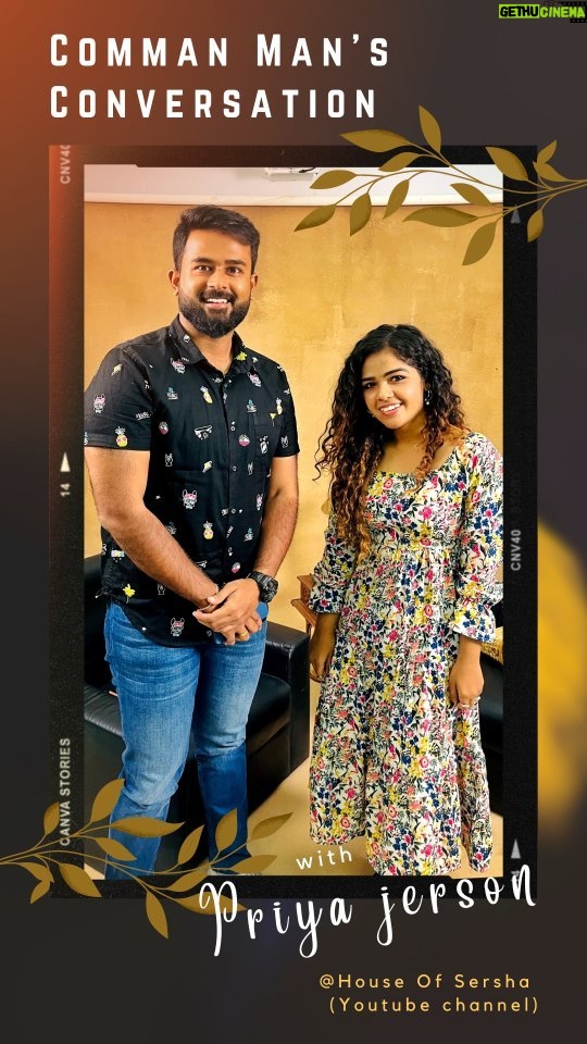 Priya Jerson Instagram - Priya Jerson's mindful podcast!!!🥰 Plz watch out Comman Man's Conversation @house of sersha YT channel for more... & FULL LINK IN BIO #priyajerson #ss09 #priyajersonsupersinger9 #priyajerson #cmc #CMCpodcast #commanmansconversation