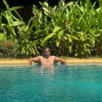 Priyanshu Painyuli Instagram – Basking on the Sun with some water energy 🔆 in a very peaceful n beautiful @toothmountainfarms.