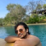 Priyanshu Painyuli Instagram – Basking on the Sun with some water energy 🔆 in a very peaceful n beautiful @toothmountainfarms.