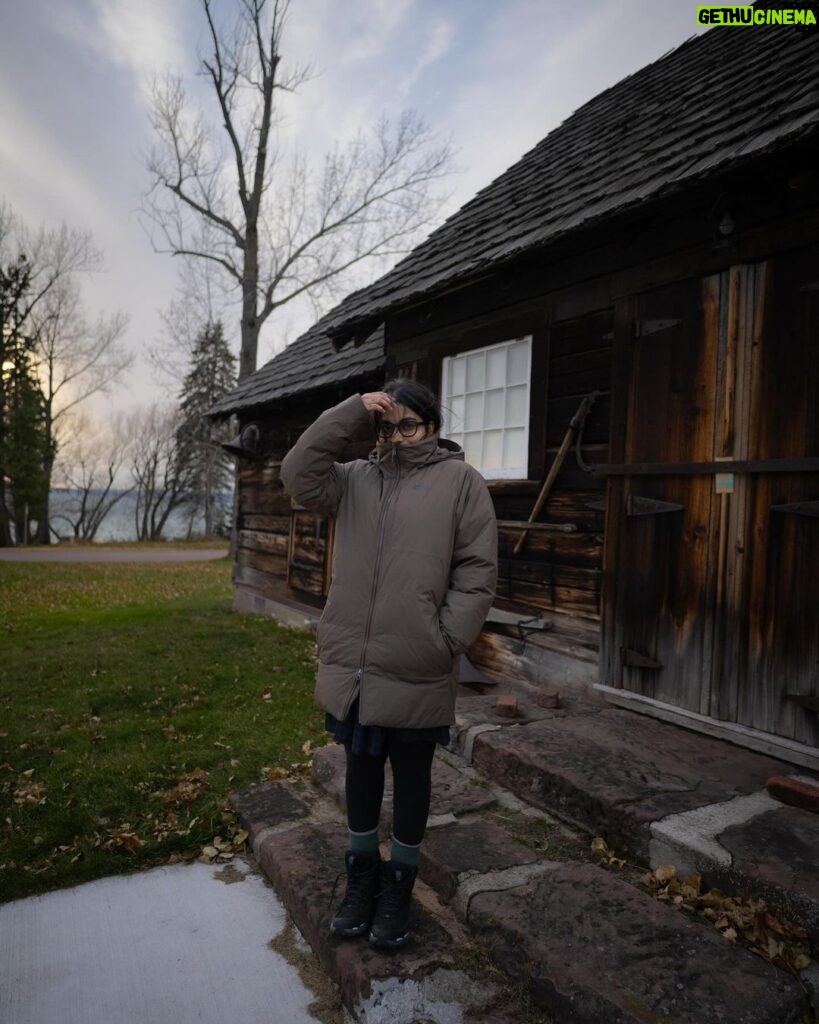 Punarnavi Bhupalam Instagram - Thanksgiving was all about gas station food, driving up north, ferry rides, tiny house and layering up ❄️❄️ Madeline Island