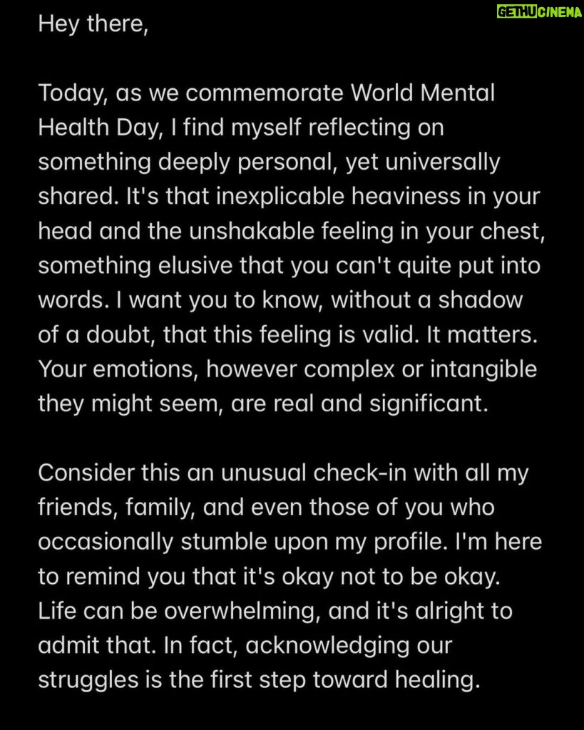 Punarnavi Bhupalam Instagram - I see you and I hope you get this message x #youmattertome #mentalhealthawareness India