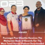 Punnagai Poo Gheetha Instagram – Congratulations to Punnagai Poo Gheetha for winning the prestigious Malaysia Book of Records for Most Tamil Horror Podcast Downloaded In A Year for 2022!!!

📍Full story on www.varnam.my

Follow us on Telegram for more updates and breaking news: https://t.me/varnammalaysia