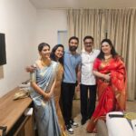 Raadhika Sarathkumar Instagram - Wishing the multi talented @dhanushkraja as he starts his new movie @r_sarath_kumar in a new avatar under his baton,waiting to be mesmerised…. As always ❤️❤️❤️❤️ @varusarathkumar @rayanemithun