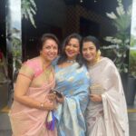 Raadhika Sarathkumar Instagram – Women power #80s #love #friends #actorslife  at @radhanair_r  daughters @karthika_nair9 wedding in Trivandrum ❤️❤️❤️❤️