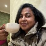 Raadhika Sarathkumar Instagram - A moment of appreciation as I embark on a new journey, for a French film, first day and a new journey, #joy of #experience 🙏 Thks for pushing me to do this @r_sarath_kumar @rayanemithun