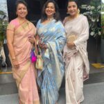 Raadhika Sarathkumar Instagram – Women power #80s #love #friends #actorslife  at @radhanair_r  daughters @karthika_nair9 wedding in Trivandrum ❤️❤️❤️❤️