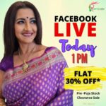 Rachna Banerjee Instagram - IT'S TODAY AT 1 PM, AFTERNOON !! দেখা হচ্ছে, আজকে দপুর ১টায়, FB LIVE -এ! 𝐆𝐞𝐭 𝐅𝐋𝐀𝐓 𝟑𝟎% 𝐎𝐅𝐅* প্রতিটা শাড়ি তে, শুধুমাত্র যা যা লাইভ এ দেখানো হবে। JOIN AT 1 PM!অনেক ধন্যবাদ আপনাদের অভাবনীয় রেসপন্স পেয়ে!! T&C Apply* #RachnaBanerjee #RachnasCreation #Fashion #Saree #Fashionista #Style #StayStylish #StayFashionable #StyleStatement #ShopNow #OrderNow #Actor #Entrepreneur #Shopping #OnlineShopping #fashionstyle #FestiveVibes #LIVE #FBLive #LIVEShopping #Offer #Sale #Discount #PrePuja