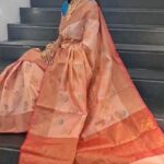 Rachna Banerjee Instagram - Buy this suave yet gorgeous Tissue Silk with Benarasi border and pallu is now from Rachna's Creation! 𝐖𝐡𝐚𝐭𝐬𝐚𝐩𝐩 𝐨𝐧 𝟗𝟖𝟑𝟏𝟎𝟑𝟓𝟔𝟔𝟕 𝐭𝐨 𝐨𝐫𝐝𝐞𝐫. #RachnaBanerjee #Fashion #Saree #IndianAttire #EthnicWear #EthnicAttire #Traditional #Fashionista #Style #StayStylish #StayFashionable #StyleStatement #ShopNow #OrderNow #BuyNow #Entrepreneur #Shopping #onlineshopping