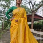 Rachna Banerjee Instagram – The adorable tanchoi benarasi sarees are gorgeous and traditional and made purely of silk. For every Puja or occasion, this is the best fit with the thread borders and the jacquard weaves
🟢History : The Tanchoi brothers from Gujarat introduced the art to the Indian weavers in Surat (Gujarat), and later the Varanasi weavers also started weaving these Sarees, in less expensive versions.
🙌🏻Care: Dry wash 📲𝐖𝐡𝐚𝐭𝐬𝐚𝐩𝐩 𝐨𝐧 𝟗𝟖𝟑𝟏𝟎𝟑𝟓𝟔𝟔𝟕 𝐭𝐨 𝐨𝐫𝐝𝐞𝐫
#RachnaBanerjee #Fashion #Saree #IndianAttire #EthnicWear #Traditional #Fashionista #Style #StayStylish #StayFashionable #StyleStatement #OrderNow  #OnlineShopping #fashion #potd #ootd #ootdfashion #likeforlikes #facebookpost #instagram #tanchoi #silk #benarasi