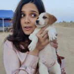 Rashmi Agdekar Instagram - le puppy: put me down you fanatical lady , at once pls From the set for Crackdown S2 🐶 #throwback Jaiselmer Rajasthan
