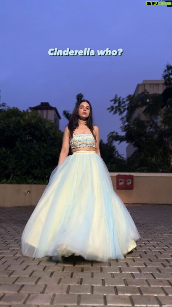 Rashmi Agdekar Instagram - Cinderella vibes with a pinch of Kendall Jenner ❄️ 👗- @monaandvishu ✨ Face art by @preetingg #fashion #indianoutfit #fairytale #iceicebaby