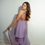 Rashmi Agdekar Instagram - Another day Another hue of purple #lilac 💜 📸- @smritimdutta Outfit - @ease_kv Jewellery- @aquamarine_jewellery @sangeetaboochra ✨