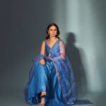 Rasika Dugal Instagram - 💙💙 Outfit: @priyalprakashhouseofdesign Jewellery: @sanzanyjewels MUA: @mayura_makeup_hair Styling: @who_wore_what_when 📸: @chandrahas_prabhu