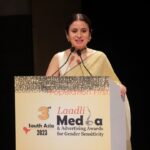 Rasika Dugal Instagram – Such a special evening being in a room full of such talent and resilience. Thank you for having me @laadli_pf @population_first @sharada_al. Heart is full ❤️

Such a moment to witness #BhavariDevi being honoured 🙏 (Laaadli Iconic Rural Feminist Award). Congratulations  @konkona 😍 (Laadli Woman Behind The Screen Award), #ArunaRaje (Laadli Lifetime Achievement Award), the lovely women of @nwm_india and @wcc_cinema and so many others. Thank you for the incredible work you do. 

PS: @fayedsouza @senoritasuneeta we could easily be moonlighting as Lavani dancers! 😉