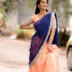 Reshma Muralidharan Instagram - Now don't ask me idupu valiya 😂🙏🏽 pleach 📸 @camerasenthil @rrajeshananda Half saree by @ivalinmabia