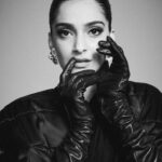 Rhea Kapoor Instagram - R I C K from a few seasons ago 🩶 For the @elleindia List tonight 🩶 Outfit : @rickowensonline Earings : @monies_official Gloves : @paularowangloves Hair - @bbhiral Make up - @tanvichemburkar Styling : @rheakapoor @manishamelwani @sanyakapoor @abhilashatd Style team : @niyatiij @iambidipto_ Managed by : @neeha7 Images : @kunalgupta91