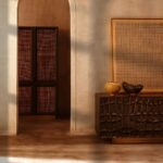 Rhea Kapoor Instagram - Conquer clutter in style. Crafted from a blend of wood and cladded sheet metal, Taruki’s warm silhouette adds elegance to any interior. Shop now @thehouseofthings. Photograph: @thehouseofpixels Styling: @rheakapoor & @rayvie Design & Production: @thehouseofthings Artwork Credits: Harisha Chennangod, Portrait of Present Series, Acrylic on Wood. Courtesy @cultivateartglobal #thehouseofthings #rheakapoor #ravivazirani #beautifulrareinspired #THOTxRheaKapoor #interiordesign #homedecor #collaboration