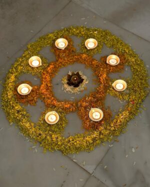 Richa Chadha Instagram - 🪔If everything around you seems dark, look again, you may be the light!
~Rumi 🪔
Here’s hoping we can be the light in someone’s life! 💥✨🪔 May there be peace in the world, my heart is heavy because so much of the world is at war…all celebratory feelings seem hollow! 🙏🏽
पूजा कर ली, माँगी सब के लिये ख़ुशिया! माँ लक्ष्मी सबको लाभ दें, संपन्न करें! ❣️
.
.
.
Wearing heirloom @anamcara_by_yasmin , styled by @anishagandhi3, make-up @shaylinayak , hair @ashisbogi …this gharara is called ‘ chata-pati ka gharara’… 
📸@harshphotography11
@ alifazal9 don’t think you’ll ever forget this Diwali! #prayersforpeaceandlove🙏❤️ 
#happydiwali #maytherebelightandpeace