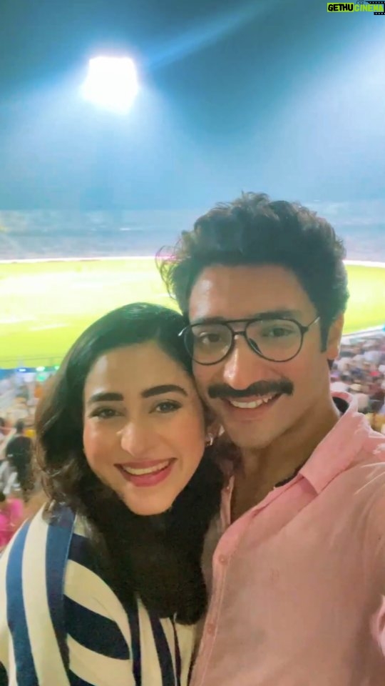 Ridhima Ghosh Instagram - Nothing compares to the thrill of watching a match at the Eden Gardens! Thanks to @myfab11official for the wonderful arrangements. #kkr #edengardens #ipl2023 #kkrvspbks #kolkataknightriders #iplreel