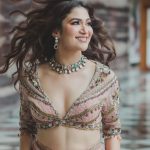 Ridhima Pandit Instagram - A day that was full of twirling and swirling 😌😌.. Shoot Concept & Creative Direction: @thebridesofindia @mansidhanak Production: @mansidhanak @vinavb @mehtaakshit @revurgeofficial Makeup products: @Nourrbymallikabhat Makeup by: @mallika_bhat Hair by: @hairbyykaushall Location: @westinmumbaipowai Videography by: @abhithebear @_ayush.malviya_ Outfit: @rockystarofficial Jewellery: @rimayuO7 On set styling: @stylebysugandhasood @micu_28_ #TheBridesOfIndia #ridhimapandit #asthami #metadurgapujasquad ✨🧿