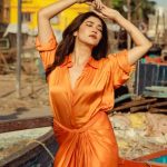Ridhima Pandit Instagram - 🧡🧡🧡 . . . . Photographer : @ruhaankhanportraits Styling: @khusshiii.k Makeup : @mua_blissvinali Hair : @glam.grave Outfit: @nouria_by_diptiadvait Jewellery : @g.notj #reelswithridz Mumbai, Maharashtra