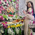 Ridhima Pandit Instagram - विघ्नहर्ता देवा श्री गणेशा 🥰❤️✨🫶🏻 wishing everyone a very Happy Ganesh Chaturthi wearing this gorgeous outfit by @lapink_by_knareshkumar PR by @sonyashaikh #ganeshchaturthi #indianfestival #ganpatibappamorya Mumbai, Maharashtra