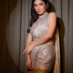 Ridhima Pandit Instagram - “Elegance and grace in the spotlight’s embrace“ . . . Shot by @nikhil.p.sawant Styled by @krishi1606 Wearing @rachitkhannaofficial Accessories @milsilaccessories Makeup: @mua_blissvinali Hair: @makeupby.apurva