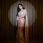 Ridhima Pandit Instagram - “Elegance and grace in the spotlight’s embrace“ . . . Shot by @nikhil.p.sawant Styled by @krishi1606 Wearing @rachitkhannaofficial Accessories @milsilaccessories Makeup: @mua_blissvinali Hair: @makeupby.apurva