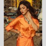 Ridhima Pandit Instagram - Portraits by Ruhaan 🧡 . . . . Photographer : @ruhaankhanportraits Styling: @khusshiii.k Makeup : @mua_blissvinali Hair : @glam.grave Outfit: @nouria_by_diptiadvait Jewellery : @g.notj Mumbai, Maharashtra