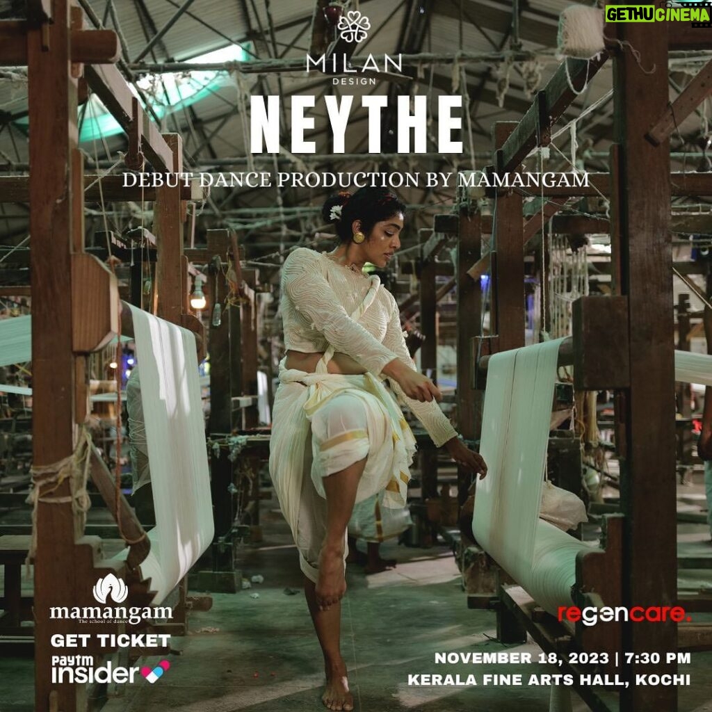 Rima Kallingal Instagram - Neythe Dance of the weaves. Imbibing the rhythmic body movements of the traditionally skilled craftsmen and their synchronized process of turning the simple yarn into a magical textile, Mamangam Dance Studio presents Neythe, an onstage interpretation and a tribute to the art of weaving. Mark your calendars and secure your tickets from Paytm Insider for a night of pure artistic excellence on November 18th, 2023, at the Kerala Fine Arts Hall, where the magic of movement will come alive at 7:30 PM. Concept and Design - Rima Kallingal @rimakallingal Choreography - Ashwin George @ashwing1686 Assistant Choreography - @aloshy_amal & @greenarendran Music (production) - Lional Lishoy @lionalleeshoy Costume Designer - Sherin Elisabeth Joshy @sherin.elisabeth.joshy Costumes - Thunnal @thunnal Light Designer - Manu Jacob @manuvjacob Art Director - @anil_inspire Creative Consultant - Ramesh Menon @menonpr Social Impact Partner - Save The Loom @savetheloom_org Event Management: @pixiedust__stories Event Consultant - Parvathi Menon @parummaa Social media and PR - La La Relations @lalarelations Dancers - @rimakallingal , @aloshy_amal , @anusree.p.s_ , @jayaprakashanju , @greenarendran , @gopika_manjusha, @d_i_z_u_z_a____ , @poojitha.kuttikat Video Production Cinematography - Ajay Menon @ajaym7 Musician - 6091 @6091music Editor - Jibin Joseph V N @jibinjosephvn HMUA - Seba Sulthana - @hairandmakeupbyseba Associate Cinematograper - Aravind Puthussery @aravindputhussery Assistant Cinematographer - Rejith Anirudh @rejithanirudh Behind the Scenes - Surya Deva @suryadeva_ug Production Executive - Mitchel Harold Nigli @itz_mitchel_469 Dancers - Rima Kallingal , @dancingninja.exe, @amitha.s.ram , @_sanjana.jose , @anusree.p.s_ , @jayaprakashanju , @aloshy_amal , @greenarendran Tickets link shared in Bio. Check out Neythe, a contemporary dance production by Mamangam Dance Company : https://insider.in/neythe-a-contemporary-dance-production-by-mamangam-dance-company-nov18-2023/event #mamangam #mamangamdancecompany #rimakallingal #danceproduction #dance #indiandance #indiancontemporaryart #neythe #paytminsider #events #eventsinkochi #performance #kochi