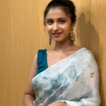 Ritika Shrotri Instagram - Starting the promotions in this beautiful saree by @sajiriiiii 💙 Styled by @kulkarnisamira @manjiri_tengse #styledbtsajiri #stylediaries #saree #outfitoftheday #tradional