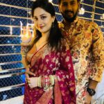 Riya Dey Instagram - 1st Diwali as husband & wife😌🪔 Tons of Diwali wishes to all of you from us..❤️🙏🏻 #swipeleft ⬅️ #happydiwali #light #love #happiness #togetherness #strongertogether #positivevibes #husbandwife #firstdiwali #festival #festivewear #festivevibes #ootn #sunilria🎊👩‍❤️‍👨🎊 Home