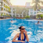 Riyaa Subodh Instagram - 💙 . . . . . . #goadiaries #goa #bikinimodel #bikini #blue #happyme #happyplace #modellife #indianmodel #sunsetphotography #pool #trendingnow Fairfield by Marriott Goa Anjuna