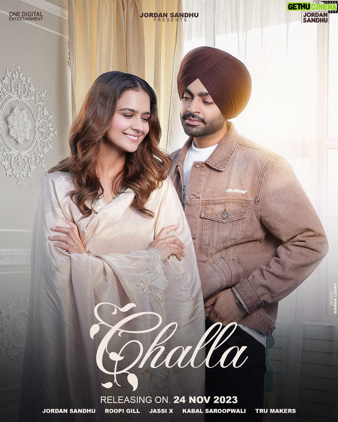 Roopi Gill Instagram - #Challa π«Άπ»π― Releasing 24th Nov "SUPER MELODY ππ" @jordansandhu @roopigill_ @jassixmusic @kabalsaroopwalii @tru_makers @_raman_lohat_