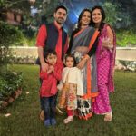 Roshni Chopra Instagram - Holding on tight to the people who light me up 💡✨❤️- Diwali at home hits different 🪔 wishing you all a prosperous year ahead .. #happydiwali Thanks @paracouture for the matching Kurtas for the boys 💕