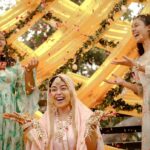 Saba Ibrahim Instagram - Haldi Ceremony of @saba_ka_jahaan 💜 #sabakiwedding #sabasunnykishaadi #celebrity #wedding @ms.dipika @shoaib2087 @garti21 @rajvirsainiofficial @vowsvachan Maudaha