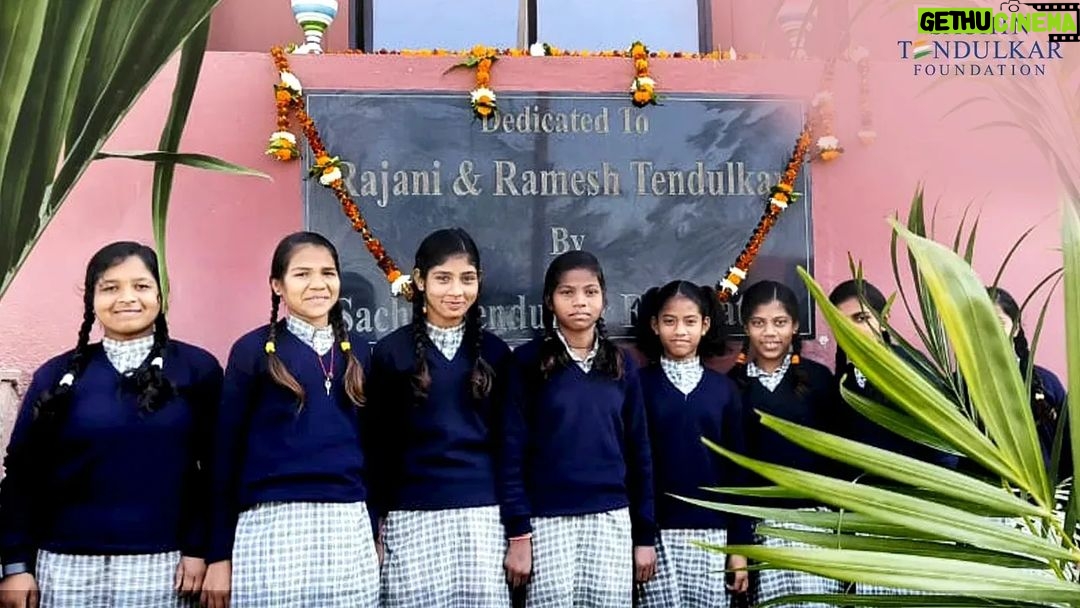 Sachin Tendulkar Instagram - Late Shri Ramesh Tendulkar was a teacher and parent, who instilled the values of pursuing dreams while prioritizing being a good human being. On the occasion of his birth anniversary, the Sachin Tendulkar Foundation arranged for special meals to children at the Madhya Pradesh residential school dedicated to Mr Tendulkar’s parents. #STF