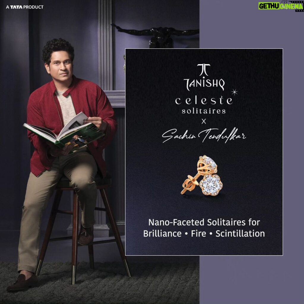 Sachin Tendulkar Instagram - To be the best at his game, a batter needs to display master craftsmanship, be a resilient player who challenges the status quo and exhibit a fire within him to do more, be more, and shine brighter than the rest. Just like the CELESTE solitaires, as the truly brilliant are brilliant by design. Presenting the brightest and the most radiant solitaires you’ve ever laid eyes on, the Celeste x Sachin Tendulkar solitaire collection. Crafted with revolutionary nano-faceting technology, every nano-prism of this solitaire adds to its unparalleled brilliance, fire and scintillation making it the crown jewel in the galaxy of solitaires. Ethereal. Regal. Celestial. Product codes - 2993NAD, S3I1FKP, S3STFAE, S3A1FAJ, 2991NAX, S3STSAU #Collab #CelesteSolitaires #Tanishq #BrilliantByDesign