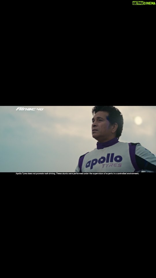 Sachin Tendulkar Instagram - Witness exemplary precision as the Master of Performance takes on the tracks with style and speed. A legend in every sense, #10Dulkar leaves his remarkable mark with Apollo Tyres! @sachintendulkar @apolloxsports . . . #10Dulkar #10Performance #ApolloTyres #GoTheDistance #TheGameHasJustBegun #BuiltForLegendaryPerformance #Apol10