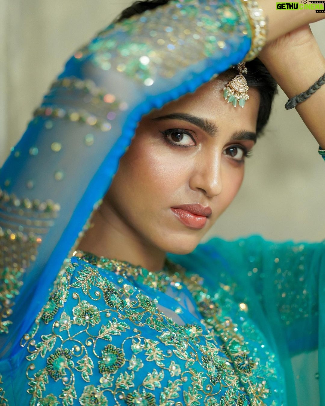 Sai Dhanshika Instagram - Embracing the silence within me. Captured by @camerasenthil Beautiful lehenga from @nirali_design_house Beyond talented @kalwon_beauty Superb hairstyle by @venki_hairstylist Beautiful jewellery from @bronzerbridaljewellery