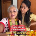 Sameera Reddy Instagram - Fashionable Fried Chiroti🤣 #happydiwali 🪔 Chiroti 3 cups maida 1 cup rava 1 cup rice atta/flour 1 cup ghee 1 tsp vanilla essence / elaichi powder 1.5 cups coarsely ground sugar A pinch salt Oil or ghee to fry. Combine maida, rava, salt, 3 tbsp ghee , vanilla essence and water and knead stiff atta. Keep aside for 20/30 minutes with a wet cloth. Knead again and make 6 balls. Roll out medium rotis. Combine rest of the ghee and rice atta. Whisk well. Place one roti on flat surface. Apply 1 tablespoon ghee/rice flour mix all over it. Place another one and apply again. Continue till all the rotis are done. Then roll into one tight, long roll. With a sharp knife, cut 3/4 inch pieces. Place each piece sideways and flatten with your fingers into a puri shape. Fry in medium hot oil or ghee. One or two at a time. Give it space and keep pouring hot oil into each centre for even cooking. Keep stirring. Once a side browns slightly, flip and fry the other side. Remove and sprinkle sugar while it is hot. You can add powdered elaichi ( if not used the vanilla essence in dough ) This stays for 15 days easily. #comedy #cooking #messymamaandsassysaasu 🤩✨