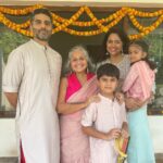 Sameera Reddy Instagram - I gifted myself to Akshai on our first Diwali together! 😂2011 ! Then our family grew thru the years in the most beautiful way ! Diwali nostalgia 🪔✨ #throwback #diwali #family #forever ❤️