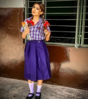 Sana Sultan Instagram - Him : Choti Bacchi ho kya? ^
Meanwhile ..
Me :👧
P.s : On serious note m indeed a kiddo at heart & pulling of such high school girl character becomes easy for me cuz m just being ME🥰💕