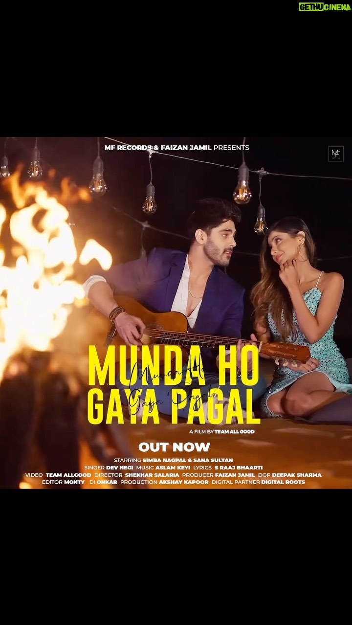 Sana Sultan Instagram - Finally! I know u guys waited really long for this one! But yeah “Munda hogaya pagal” Out Now✨❤️🔥 Featuring Sana Sultan & @simbanagpal in the absolute delightful voice of @devnegilive 🤍 So yessss, Get ready to dance to the vibes of ‘Munda Ho Gaya Pagal’ - Official Video OUT NOW! ONLY ON MF RECORDS YOUTUBE CHANNEL @sanakhan00 @simbanagpal @mfrecords1 @devnegilive @faizz_877 @directorshekharsalaria @jigarkhan_87 @akshaykapoor301 @team_allgood @mehvishqadir_19 #SetTheDate #NewMusicAlert #GetReadyToGroove 🎵💃 # #SongOfTheSeason 🎤✨ #newrelease #MundaHoGayaPagal #mfrecords