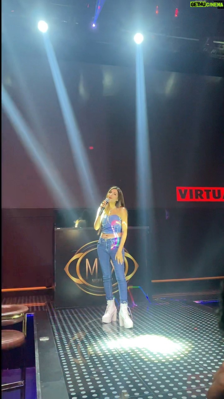 Sana Sultan Instagram - What a fabulous Fun Fam jam i had yesterday at the MYX Club Dubai.. @themyxnightclub 💕 Gave a random singing performance (haha, tried) 😋 on demand & soo glad the people enjoyed it…. i thought i would just dance but singing on stage was such a candid stuff (now that i aim to be a performer too) i guess had to try & Glad my audience Loved it…🥹❤️🙏🏻 Shukriyaa @luqmanaaevents for having me… See you Soon Dubai🤍✨🥰 #sanasultan #queenss #stargirl #dubai #performance Dubai, United Arab Emirates