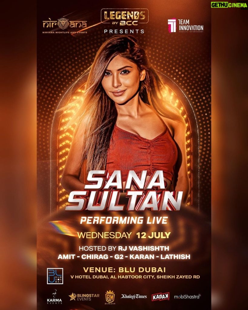 Sana Sultan Instagram - Dubaiii, it’s a Huge Day🥰 See you guys tonight! Excited to Perform Live! Less go❤️✨🔥 Dubai, United Arab Emirates