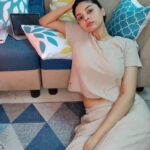 Sanam Shetty Instagram - Sleepy noon for me 😴 How's yours? . . Comfy co-ords by @coolclub_chennai #happyweekend #saturdazed