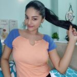 Sanam Shetty Instagram - Happiness is when your college Tshirt still fits 😚 #trendythursday #tshirtslovers
